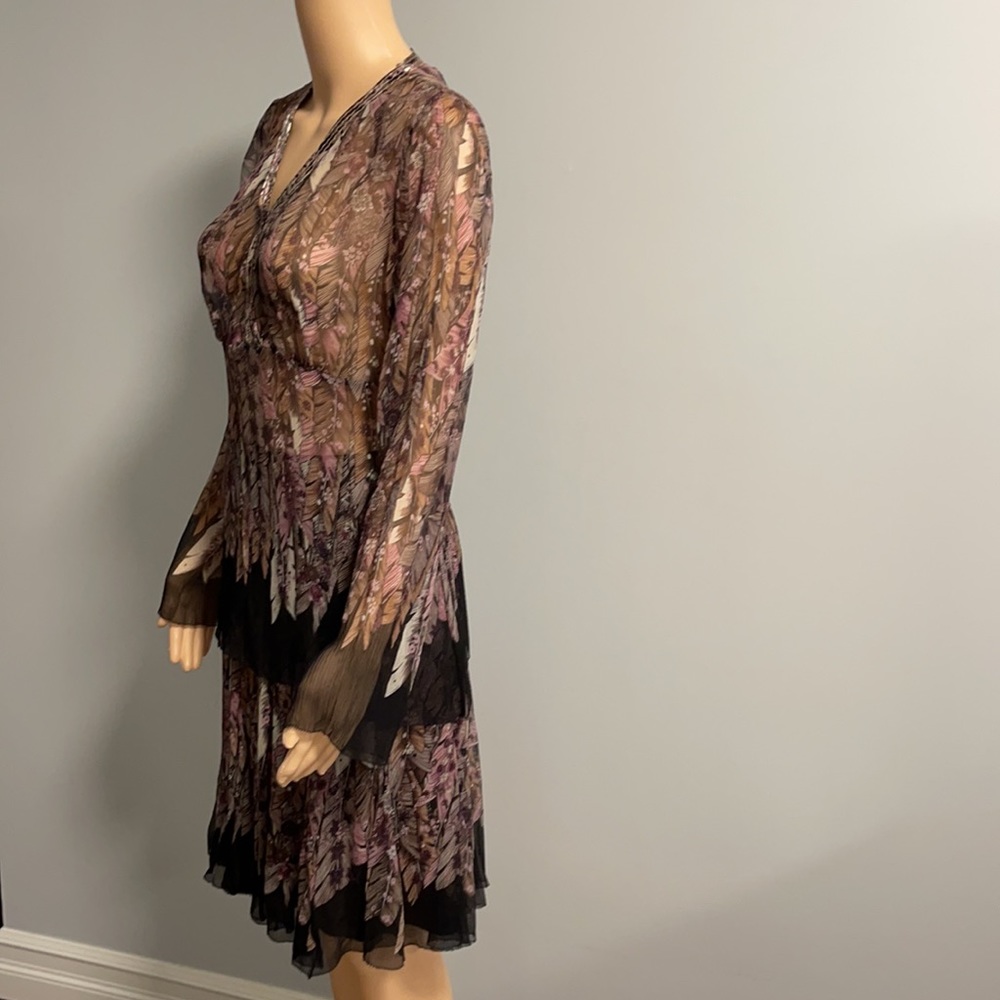 Ellie Tahari silk print two pieces skirt set